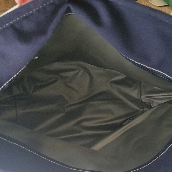 Lands End Fruit Patterned Canvas/Wax Tote Bag Cooler - Picture 7 of 13